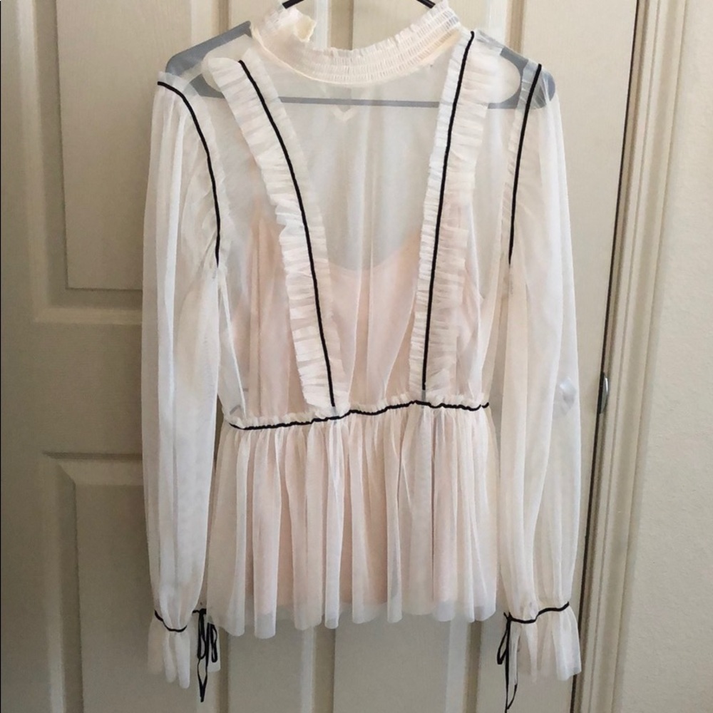Blouse with built in camisole